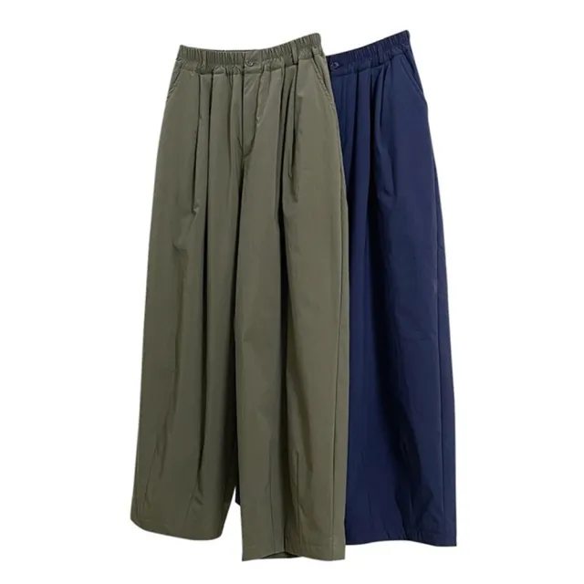【巴黎精品】現貨+預購 休閒褲闊褲長褲(日系復古寬管純色女褲子2色a1ea4)