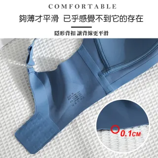 【Daima 黛瑪】無鋼圈內衣M-XXXL/凍齡輕盈無痕內衣/透氣/集中包覆大罩杯/機能防副乳/ABCDE罩(藍色)