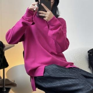 【巴黎精品】現貨+預購 T恤長袖上衣(早春韓版圓領絨面女裝3色a1ea28)