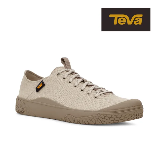 【TEVA】男帆布鞋  戶外兩穿式懶人鞋/休閒鞋/帆布鞋 後腳跟可踩 Terra Canyon 原廠(羽毛灰-TV1134361FRGY)