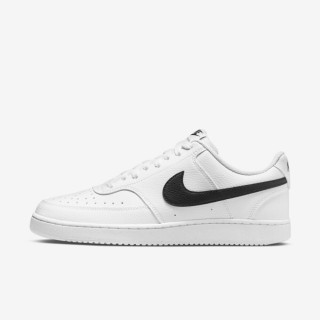 【NIKE 耐吉】Court Vision Lo NN 男 休閒鞋 經典 復古 皮革 環保理念 白黑(DH2987-101)