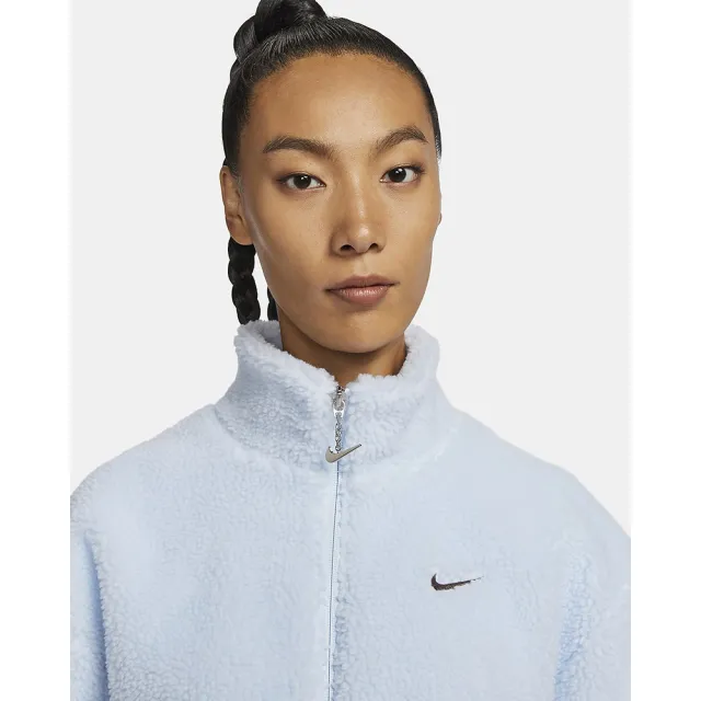 【NIKE 耐吉】刷毛外套 羊羔絨 休閒 AS W NSW COZY JKT SHERPA 女款 藍(FV4009423)