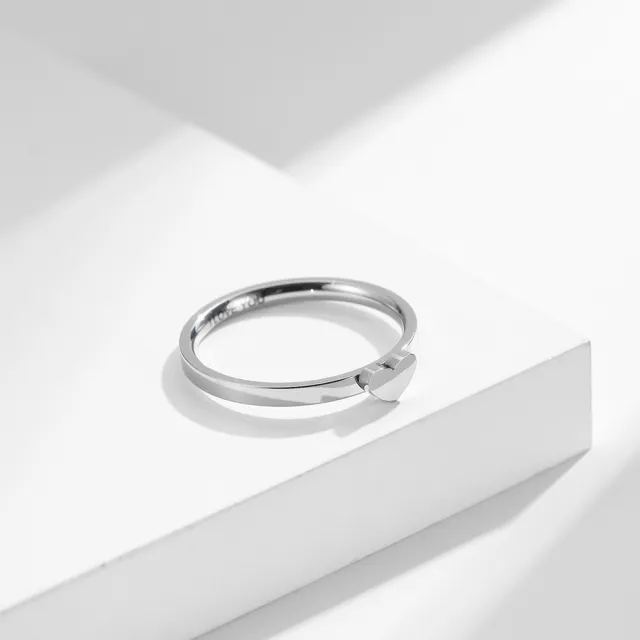 【A MARK】鈦鋼戒指 縷空戒指/與你同心愛心縷空造型316L鈦鋼戒指 情侶對戒(2款任選)