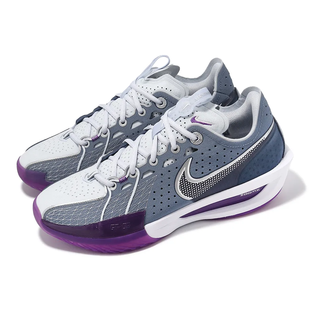 NIKE 耐吉】籃球鞋Air Zoom G.T. Cut 3 EP 紫灰男鞋實戰緩震(DV2918