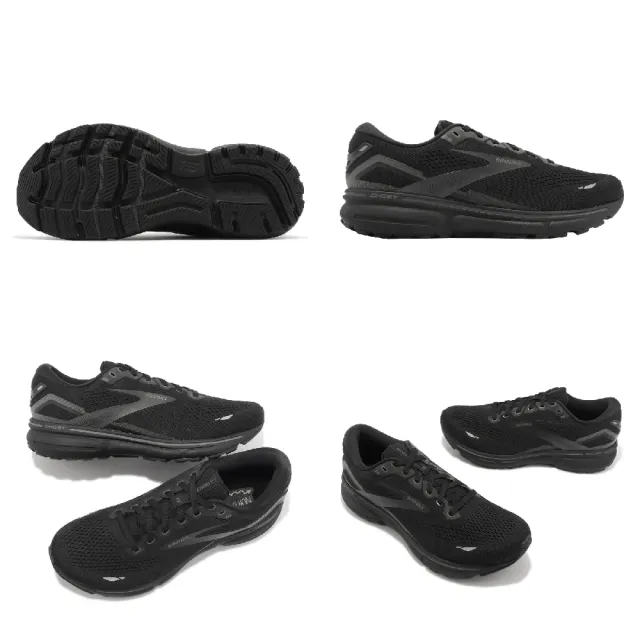 【BROOKS】慢跑鞋 Ghost 15 2E 寬楦 黑 男鞋 高足弓 緩震 運動鞋 馬拉松 魔鬼系列(1103932E020)