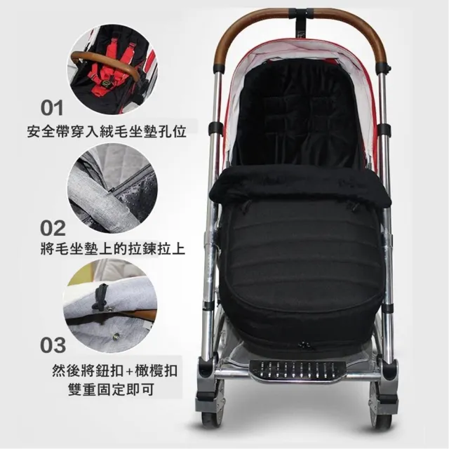 【Mibobebe】嬰兒推車加厚刷毛擋風腳套 腳罩 出國禦寒必備(冬天禦寒擋風 加厚保暖 雪地專用)