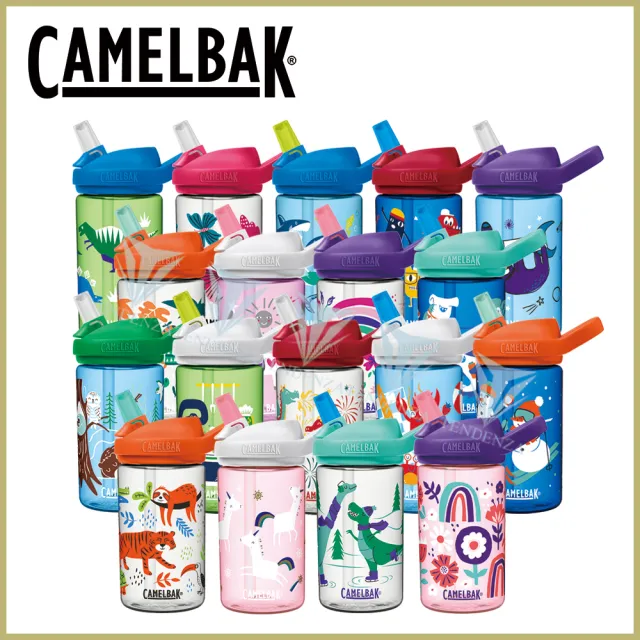 【CAMELBAK】400ml eddy+ 兒童吸管運動水瓶(公司貨/多喝水/兒童水壺/防塵蓋)