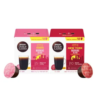【Nestle 雀巢】DOLCE GUSTO 城市系列美式咖啡膠囊18顆x3盒