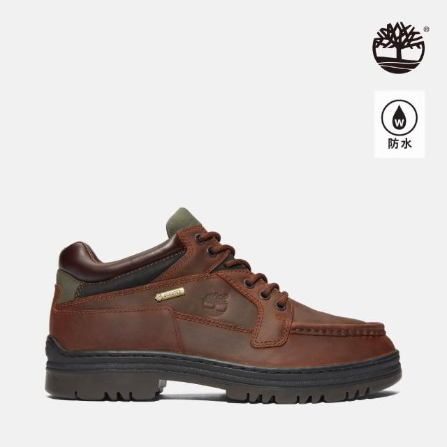 【Timberland 官方旗艦】男款棕色皮革防水休閒鞋(37042214)