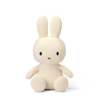 【BON TON TOYS】米菲兔燈芯絨填充玩偶-白(50cm玩偶、娃娃、公仔)