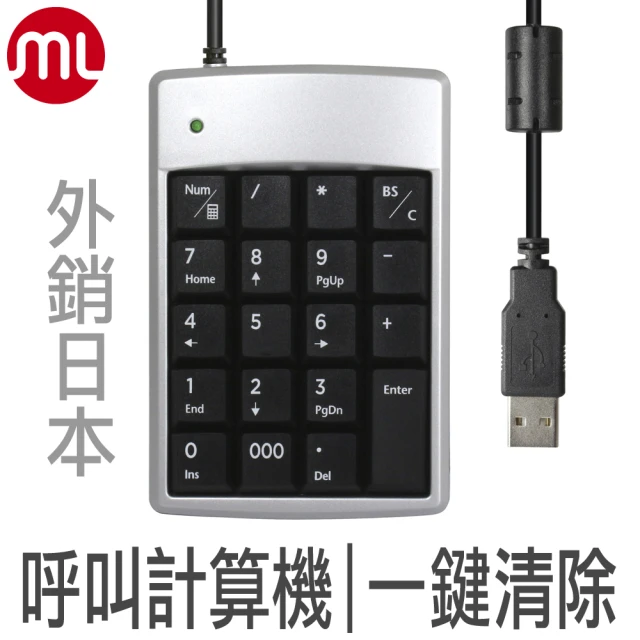 morelifemorelife 多功能USB數字鍵盤-亮銀(SKP-3116H2S)