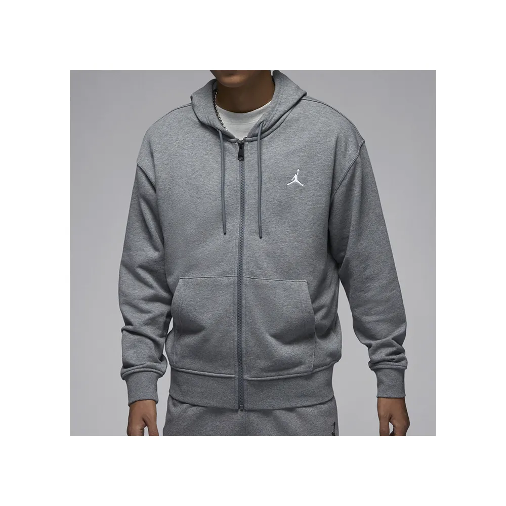 【NIKE 耐吉】Jordan ESS FLC Hoodie 男款 灰色 連帽 喬丹 Logo 運動 外套 FQ1867-091