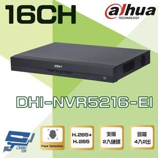【CHANG YUN 昌運】大華 DHI-NVR5216-EI 16路 AI 人臉辨識 NVR錄影主機 支援雙硬碟 警報4入2出