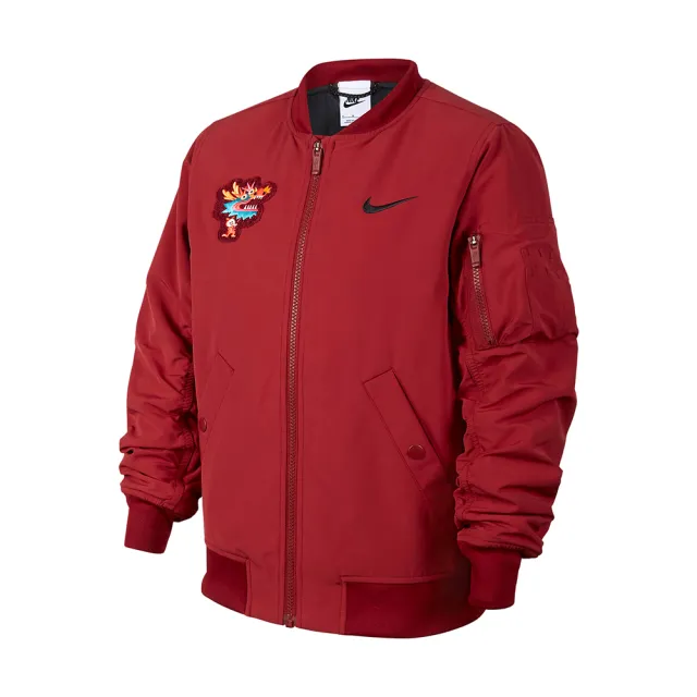 NIKE 耐吉】K NSW Cny Varsity Jkt Gcel 大童紅色龍年夾克外套FZ6416