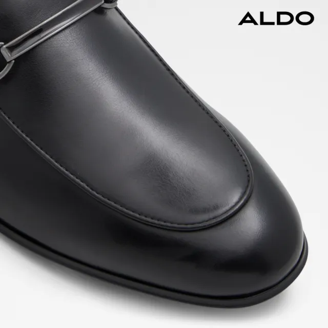 【ALDO】FIGARO-英倫潮流免鞋帶真皮紳士鞋-男鞋(黑色)