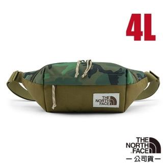 【The North Face】輕巧便捷休閒斜背包4L_雙向拉鍊/單肩包.腰包(3KY6-28H 綠迷彩 V)