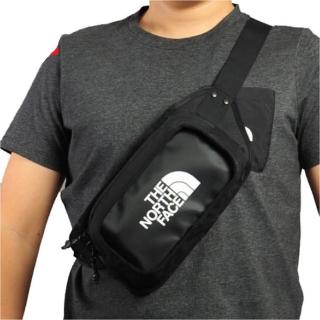 【The North Face】3L 多功能日用防潑水耐磨腰包/單肩斜揹包(3KZX-KY4 黑白 N)