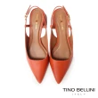 【TINO BELLINI 貝里尼】巴西進口前包後拉帶素面低跟鞋FW2T002-Q(橘色)