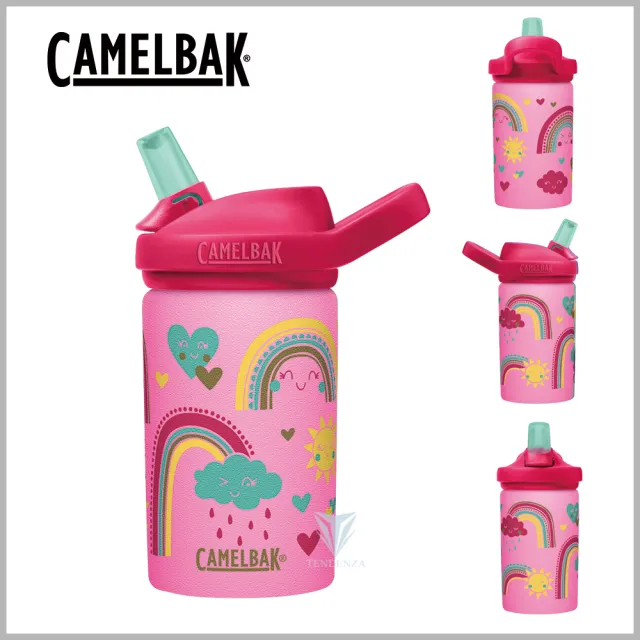 【CAMELBAK】400ml eddy+ 兒童吸管單層不鏽鋼水瓶(全新改款/霧面設計)