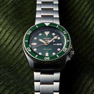 【SEIKO 精工】5 Sports系列 Lineup 潮流綠 機械腕錶 母親節 禮物 推薦(SRPD63K1/4R36-07G0G)