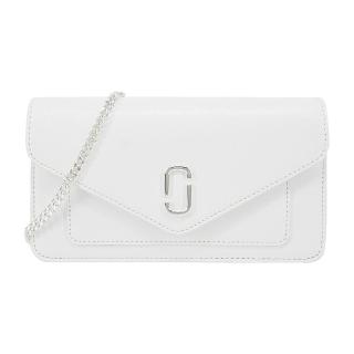 【MARC JACOBS 馬克賈伯】THE LONGSHOT防刮鏈帶WOC斜揹包(白)