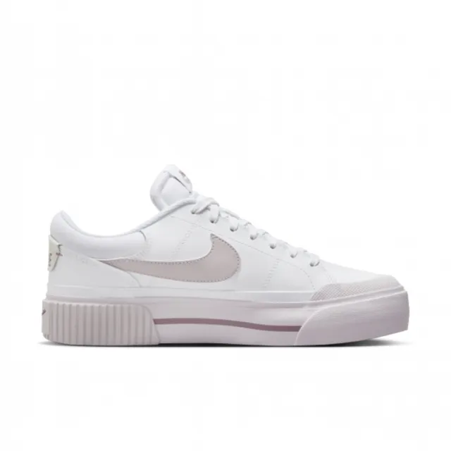 【NIKE 耐吉】WMNS COURT LEGACY LIFT 白紫 增高 厚底 女 休閒鞋(DM7590-105)