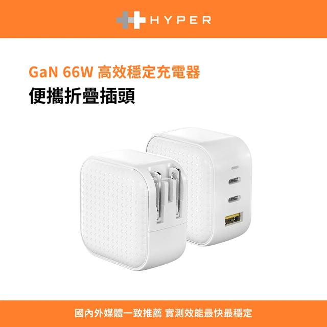 CB 65W GaN 氮化鎵 三孔1A2C快速充電器-黑+閃