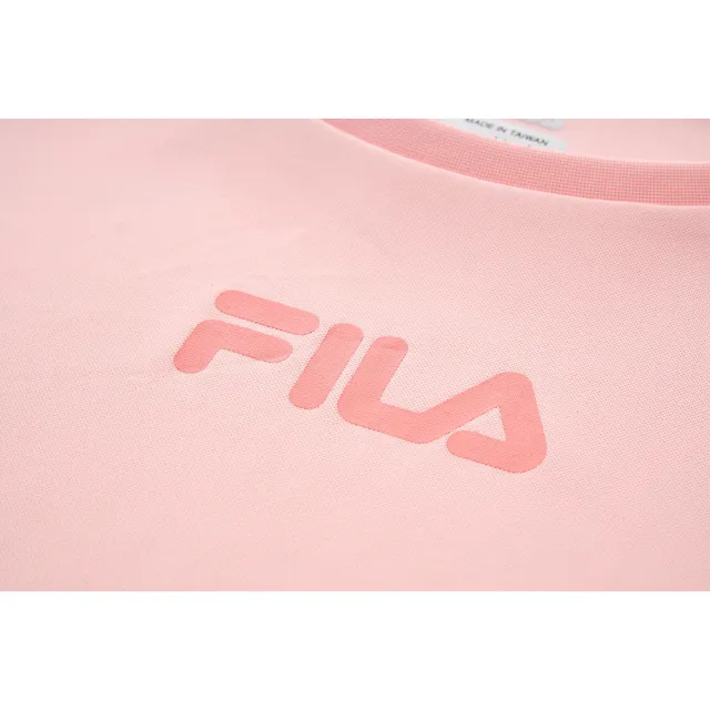 【FILA官方直營】女抗UV吸濕排汗短袖圓領T恤-粉色(5TEY-1319-LR)