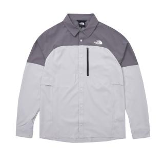 【The North Face】TNF 長袖襯衫 吸濕排汗防曬 M FIRST TRAIL UPF L/S SHIRT - AP 男 灰(NF0A83TJRO5)