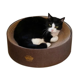 【MANDARINE BROTHERS】日本貓抓板貓窩床可替換(可抓可躺貓貓超愛圓床圓碗造型)
