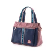 【冰山袋鼠】非常莓好 - 織帶拼接兩用購物包 - 甜粉藍(7004-BP)