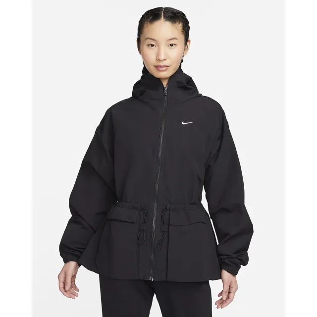 【NIKE 耐吉】連帽外套 Oversize 防曬外套 防潑水 休閒 AS W NSW TREND WVN JKT 女款 黑(FN3670010)