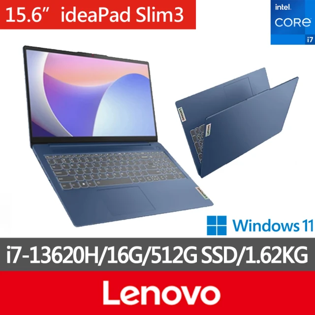 Lenovo Office 2021★15.6吋i7輕薄筆電(IdeaPad Slim 3/83EM0057TW/i7-13620H/16G/512G/W11/藍)