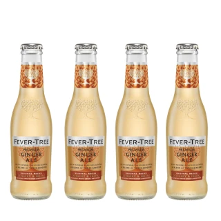 【Fever Tree 芬味樹】薑汁汽水 200ml x4入組  Ginger ale(無酒精飲料 氣泡飲 無酒精 薑味汽水 調酒)