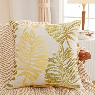 【BonBon naturel】棕櫚葉絲光大抱枕/靠墊-55*55cm(大靠墊/和室靠墊/腰墊/抱枕)