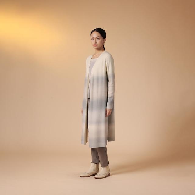 【giordano ladies】23FW_漸層長版針織外套(02373529)