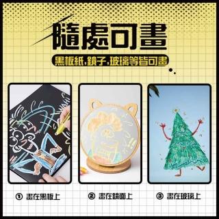 【Flower monaco】英國 Flower monaco兒童軟性黑板塗鴉塗鴉蠟筆套組(方便攜帶/可水洗/軟性黑板/兒童蠟筆)