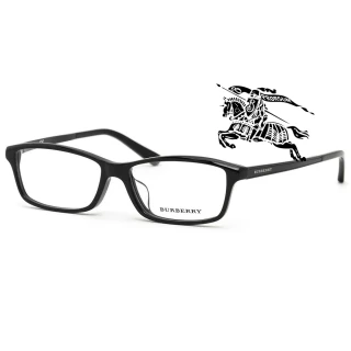 BURBERRY 巴寶莉 亞洲版 時尚簡約光學眼鏡 精緻金屬鏡臂設計 BE2217D 3001 黑 公司貨
