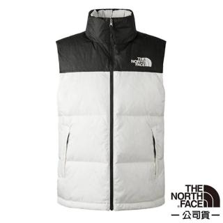 【The North Face】ICON 熱賣款 經典配色透氣保暖鵝絨背心(3JQQ-QLI 黑白)