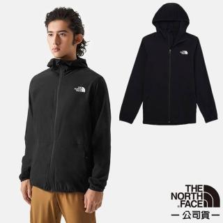【The North Face】男 NEW ZEPHYR WIND 防風防潑水防曬連帽輕薄外套 亞洲版型(7WCY-JK3 黑色)