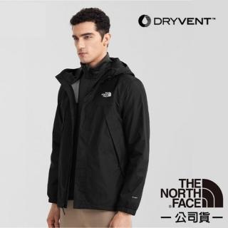 【The North Face】男 ANTORA 防水排濕耐磨登山健行連帽外套.夾克_亞洲版型(7QOH-JK3 黑 N)