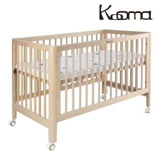 【KOOMA】歐式實木嬰兒中床、嬰兒床-含床墊(可變推床、雙層架、遊戲床、床邊床)