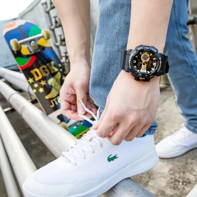 【G-SHOCK】金屬光澤多層次錶盤設計腕錶-金面(GA-400GB-1A9)