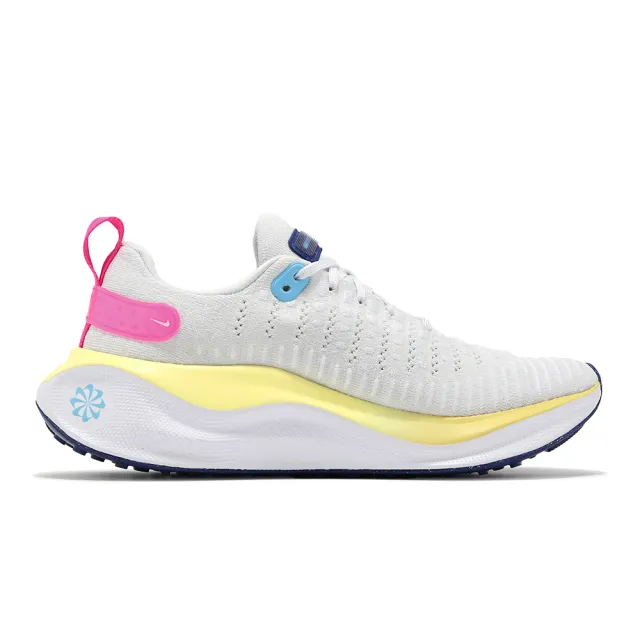 【NIKE 耐吉】慢跑鞋 Wmns Reactx Infinity Run 4 女鞋 白 藍 針織 緩震 運動鞋(DR2670-009)