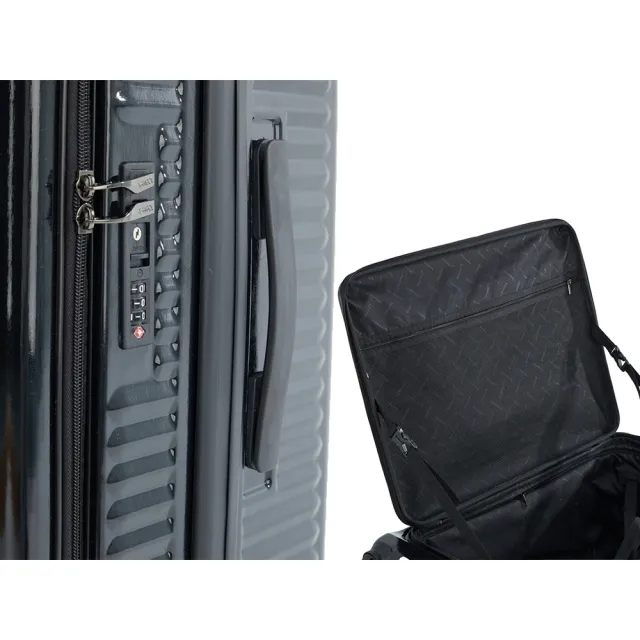 【SNOW.bagshop】24吋行李箱前開設計拉鍊式主袋(防刮360度靜音雙飛機輪)