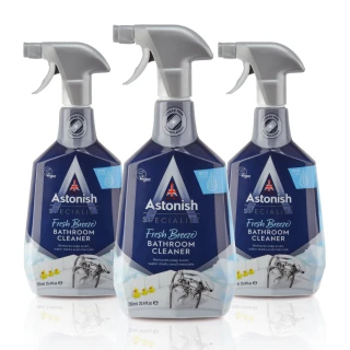 【Astonish】英國潔抑菌除污浴室廁所清潔劑3瓶(750mlx3新舊包裝隨機出貨)