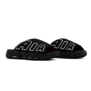 【NIKE 耐吉】Nike Air More Uptempo Slide 黑白 男鞋 休閒拖鞋 DV2132-001