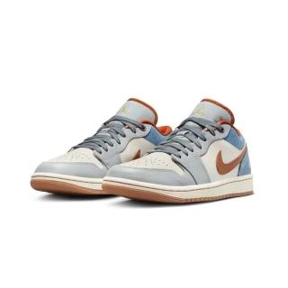 【NIKE 耐吉】W Air Jordan 1 Low SE Phantom 拼接 丹寧牛仔 AJ1 女鞋 休閒鞋 FZ5045-091
