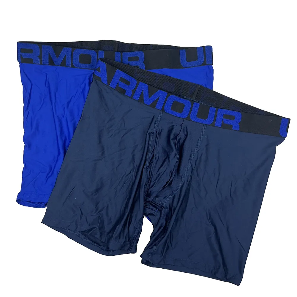 UNDER ARMOUR】運動內褲6吋四角褲2入國際版美版深藍+寶藍