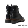 【TINO BELLINI 貝里尼】波士尼亞進口綁帶軍靴FWIV003(黑色)